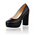  Leatherette Platform Chunky Heel Pumps (More Colors)