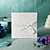  White Embossed Spring Flowers Wedding Invitation (Set of 50)