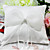  Ring Pillow In White Satin With Bow And Sash