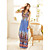 chiffon maxi jurk met v-neck/straps (meer kleuren)