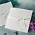  White Embossed Spring Flowers Wedding Invitation (Set of 50)