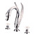  Bionics Design Widespread Bathroom Sink Faucet (Chrome Finish) with Crystal Handle