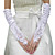  Satin Bridal  Elbow Gloves With Appliqués And Ruching