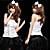  principessa serie bianco e nero in poliestere costume (2 pezzi)