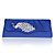  raso con cristalli / strass borsa sera pavone (altri colori)