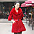  Half Sleeve Rabbit Fur Party Coat With Shawl Collar And Flower(s) (More Colors)