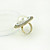  Medallion Ring With Imitation Pearl Center