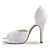  Satin Stiletto Heel Peep Toe / Platform With Ruched Wedding / Party Evening Shoes (More Colors Available)