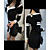  sexy V-Ausschnitt geknickt schwarz-weiß BodyCon Kleid
