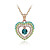  Colorful Heart Shaped Crystal Necklace