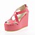  YENTE - Chaussures Compensées Lune de Miel Semelle Compensées Cuir Verni