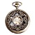  kvinder sort legering mekanisk analog lommeur (bronze)