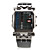 Orologio digitale al quarzo, da uomo, cinturino in gomma - Nero
