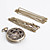  kvinder sort legering mekanisk analog lommeur (bronze)