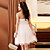  Strapless Pearl Chiffon Dress