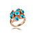  oostenrijk kristallen ring in rose goud verguld legering - schoonheden (meer kleuren)