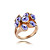  oostenrijk kristallen ring in rose goud verguld legering - schoonheden (meer kleuren)