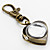  unisexe en forme de coeur en alliage à quartz analogique trousseau montre (bronze)