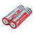  Baterias Li-ion Recarregáveis UltraFire 18650 3.7V 3000mAh (Conjunto de 2, Vermelho)