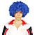  bleu afro postiche