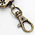  unisexe en forme de coeur en alliage à quartz analogique trousseau montre (bronze)