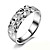  strass geplatineerd ronde vorm haar en hem 'ringen (set van 2)