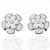  18k mote rhinestone aluminiumsfelger blomst form øredobber (flere farger)