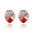  Heart With Heart Austrian Crystal In Real Platinum Plated Ladies' Earrings (More Colors)
