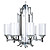  Artistic 8 - Lights Glass Chandeliers with Chrome Finish