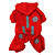  waterdichte regenjas met hoed voor honden (XS-XL, rood)