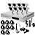  de muy bajo precio de 8 canales CCTV DVR kit (H. 264, 8 cámaras a prueba de agua al aire libre de color)