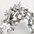  Frauen stilvolle Legierung analoge Quarz-Armbanduhr (Silber)
