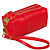 Ladies' Double Zipper Leather Wristlet