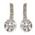  Unique White Platinum Plated With Round Shape Cubic Zirconia Earrings