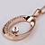  18K Gorgeous Fashion Rhinestone Alloy Elliptic Necklace
