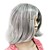  Capless Syntheitc Grey Short Straight Party Wig