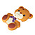  Jeally Bear Pattern Protective Case for iPhone 4
