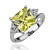  Gorgeous 18K Gold Plate Square Crystal Fashion Ring (More Colors)