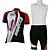  Kooplus-Men's BIB Short Sleeve Cycling Suits (Red and White)