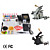  2 kit tattoo armas com poder ponteiro inteligente e 14 de tinta de cor