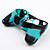  Etui de Protection en Silicone, Double Couleur, pour Manette PS3 - Bleu et Noir