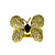  Gorgeous Purple Cubic Zirconia Platinum Plated Butterfly Fashion Ring(More Colors)