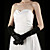  Satin Fingertips Elbow Length With Rhinestone Bridal Gloves