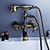  Antique Inspired Tub Faucet with Hand Shower (Antique Brass Finish)