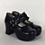  PU-Leder 7,5 cm hohen Absatz klassische Lolita Schuhe