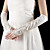  raso / pizzo lunghezza gomito senza dita con strass / appliques guanti da sposa (più colori)