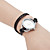  Analoge Damen Uhr, Quartz, mit Perlenbesetztem Schmuck Armband im Schnur Design (Verschiedene Farben)