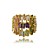  18K Gold Plated & Lux Colorful Cubic Zirconia Ladie's Fashion Ring