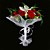  Satin / Cotton Rose And Lily Round Shape Wedding Bouquet