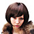  Capless Short Brown Curly Hair Wig